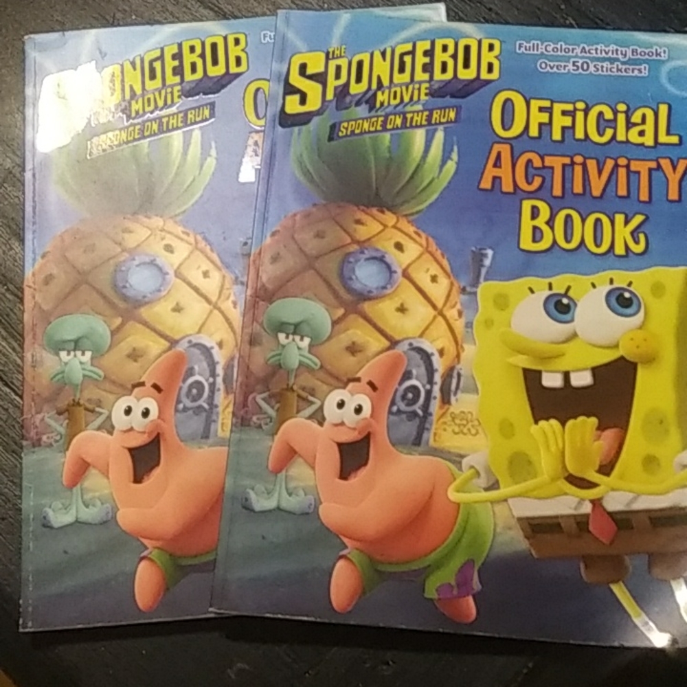 2 spongbob activity books